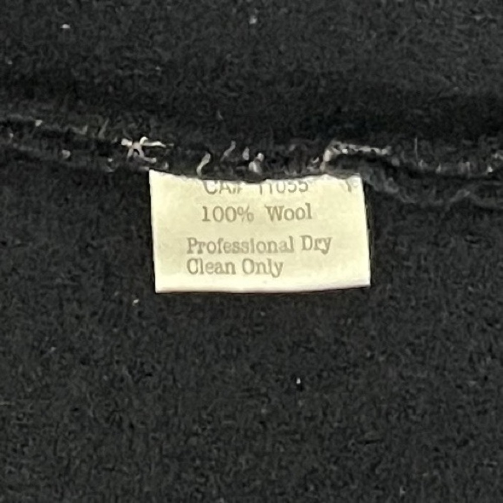 Itsu Black 100% Boiled Wool, Felted Floral Jacket, Size L - Picture 5 of 5